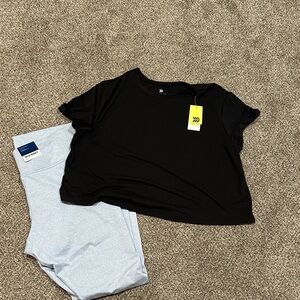Women’s athletic leggings and shirt. NWT